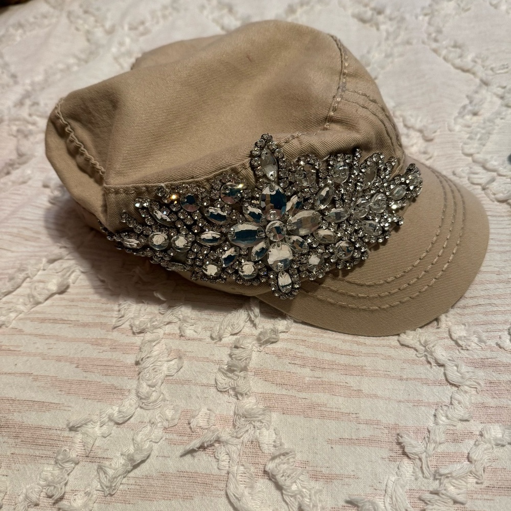 Women's Studded Khaki Hat
